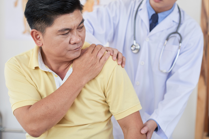 Doctor treating patient